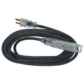 SJOW Extension Cord, 14 AWG, Outdoor, 14/3, 3 Outlets, 5-15R, Black, TPE, 5-15P, 15 ft