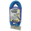 SJTW Extension Cord, 14 AWG, Outdoor, 14/3, 3 Outlets, 5-15R, Blue, PVC, 5-15P, 25 ft