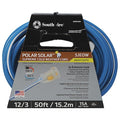 SJEOW Extension Cord, 12 AWG, Outdoor, 12/3, 1 Outlets, 5-15R, Blue/White, TPE, 5-15P, 50 ft