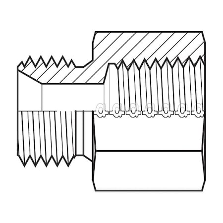 Hose Adapter,1/8"",BSPP,1/8"",NPT