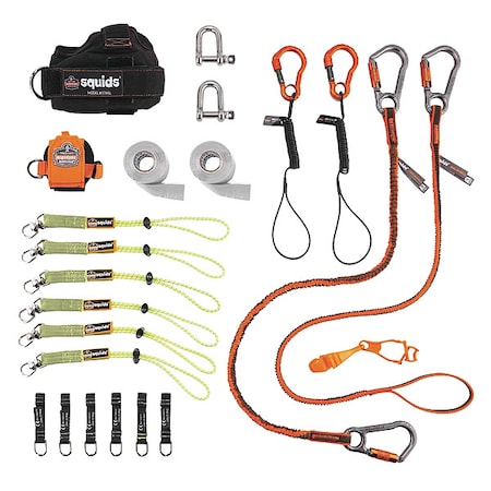 Tool Tethering Kit, Black/Green/Orange