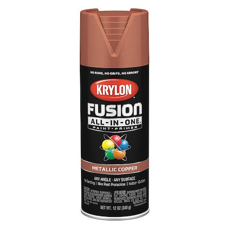 Metallic Spray Paint, Copper, Metallic, Solvent, 12 oz
