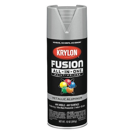 Metallic Spray Paint, Aluminum, Metallic, Solvent, 12 oz