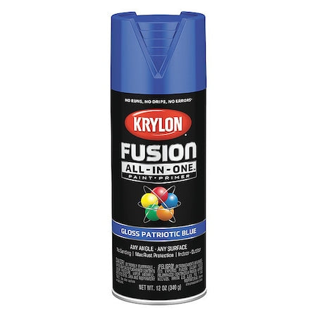 Rust Preventative Spray Paint, Patriotic Blue, Gloss, Solvent, 12 oz