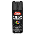 Rust Preventative Spray Paint, Black, Satin, Solvent, 12 oz