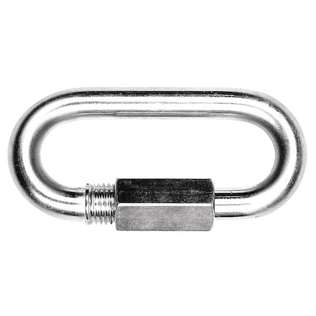 Threaded Quick Link, Overall Lg 4 7/32 in, Overall W 1 7/8 in, Zinc, Load Limit 3, 300 lb