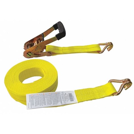 Tie Down Strap, Wire-Hook, Yellow
