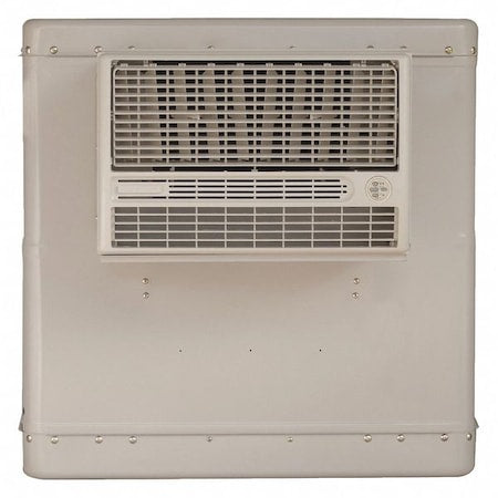 Window Evaporative Cooler, 4,000 cfm, 1,100 sq ft, 11 gal, 1/3 hp, Belt