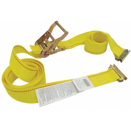 Tie Down Strap, E-Track, Yellow, PK5
