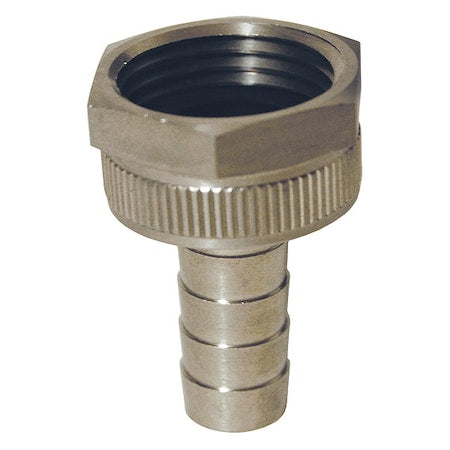 Garden Hose Fitting, 1/2"MBarb x3/4" FGHT