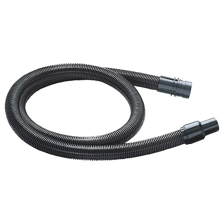Vacuum Hose, 8 ft L, Black, Plastic