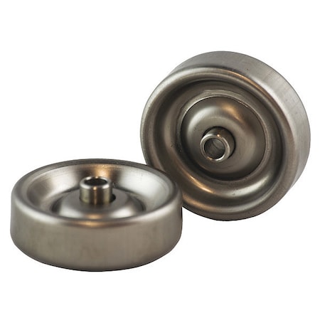 Skate Wheel, Silver, Hub 13/16" W, PK4