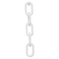 Plastic Chain, White, 25 ft Length, Gloss