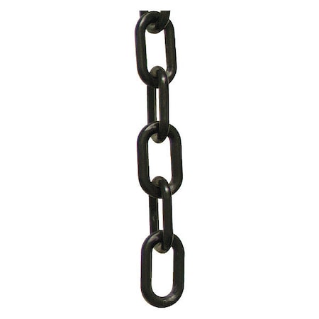 Plastic Chain, Black, 25 ft Length, Gloss