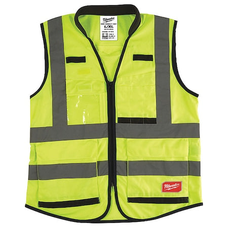 Class 2 High Visibility Yellow Performance Safety Vest - L/XL