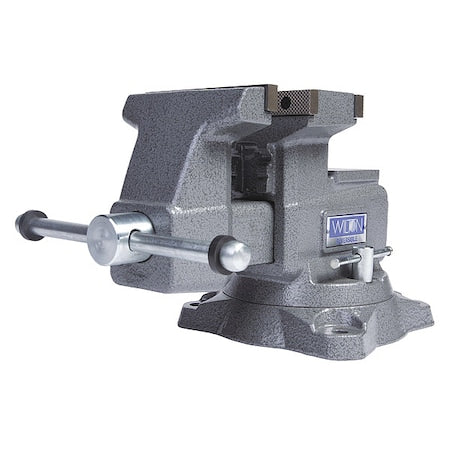 Combination Vise, Serrated Jaw, 9 7/16" L