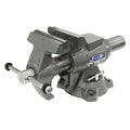 Combination Vise, Serrated Jaw, 9 7/16" L