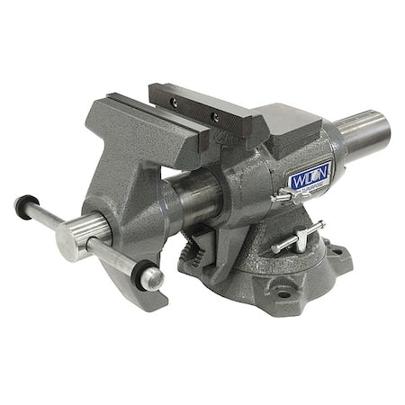 Combination Vise, Serrated Jaw, 9 7/16" L