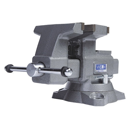 Combination Vise, Serrated Jaw, 10 5/8" L