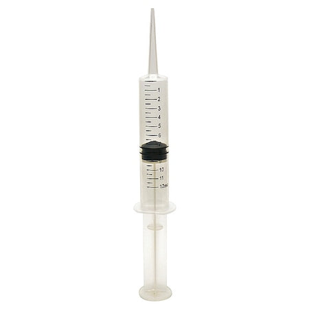 Syringe, 12 mL, Straight/Curved Trans, PK50