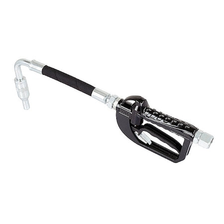Drum Pump Nozzle, Black, 2-9/16 in, Rubber/Steel Spout