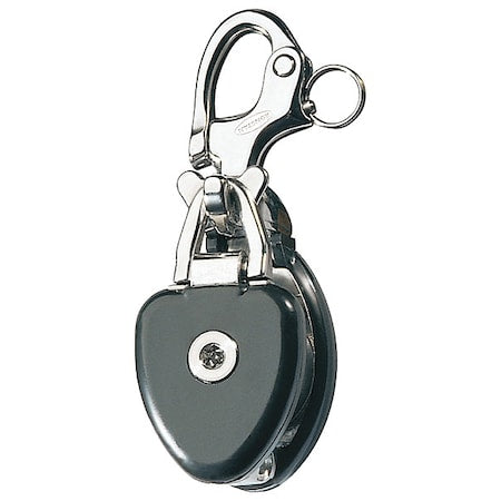 Snatch Block, Wire Rope, 5/8 in Max Cable Size, 2, 980 lb Max Load, Powder Coated