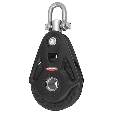 Pulley Block, Fibrous Rope, 3/4 in Max Cable Size, 7, 150 lb Max Load, Anodized