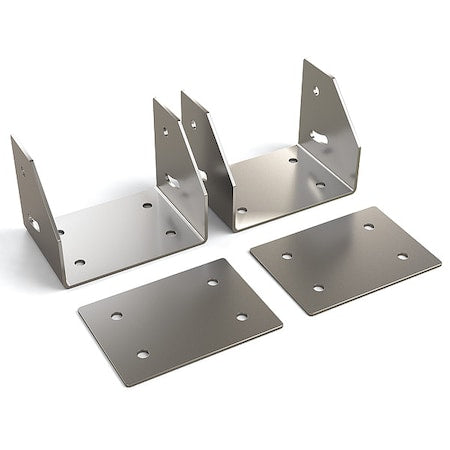 Mounting Kit, Silver, Steel, 15 in L