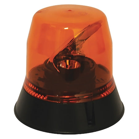 Rotating Beacon, Amber, Permanent, 6"" dia.