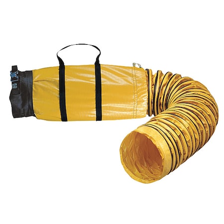 Ventilation Duct, Black/Yellow, 15 ft L