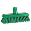 3 in W Deck and Wall Brush Head, Stiff, Not Applicable L Handle, 8 57/64 in L Brush, Green