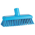 3 in W Deck and Wall Brush Head, Stiff, Not Applicable L Handle, 8 57/64 in L Brush, Blue
