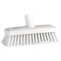 3 in W Deck and Wall Brush Head, Stiff, Not Applicable L Handle, 8 57/64 in L Brush, White