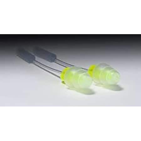 Tri-Flange(TM) Reusable Elastomeric Polymer Probed Test Ear Plugs, Flanged Shape, 26 dB, Clear