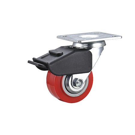 Plate Caster, Swivel, Polyurethane