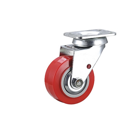 Plate Caster, Swivel, Polyurethane