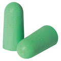 Disposable Foam Ear Plugs, Bullet Shape, 33 dB, Green, 200 PK