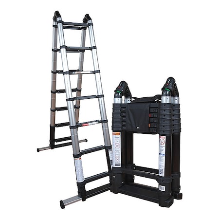 Aluminum Telescoping Extension Ladder, 300 lb Load Capacity