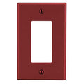Rocker Wall Plate, Number of Gangs: 1 Plastic, Satin Finish, Red