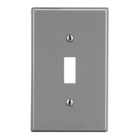 Toggle Switch Wall Plate, Number of Gangs: 1 Plastic, Satin Finish, Graphite