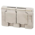 Weatherproof Wall Plate, Number of Gangs: 1-Gang Stainless Steel, Brushed Finish, Silver