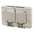 Weatherproof Wall Plate, Number of Gangs: 1-Gang Stainless Steel, Brushed Finish, Silver