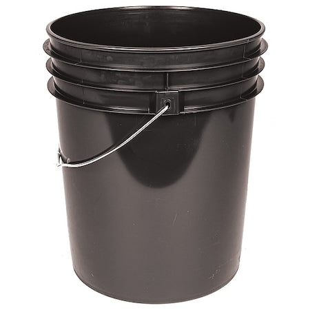 5 gal Round Storage Pail, Brown, High Density Polyethylene