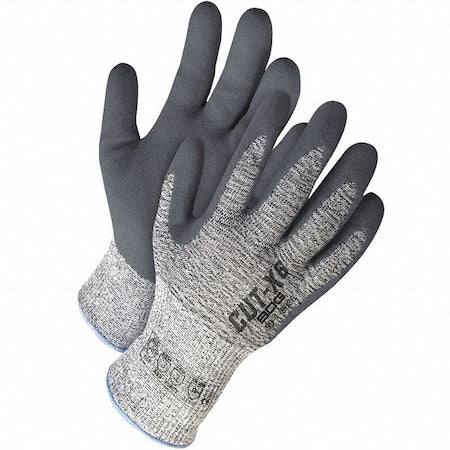 Cut-Resistant Coated Gloves, Cut Level A6 , Nitrile , Sandy , L 1 PR