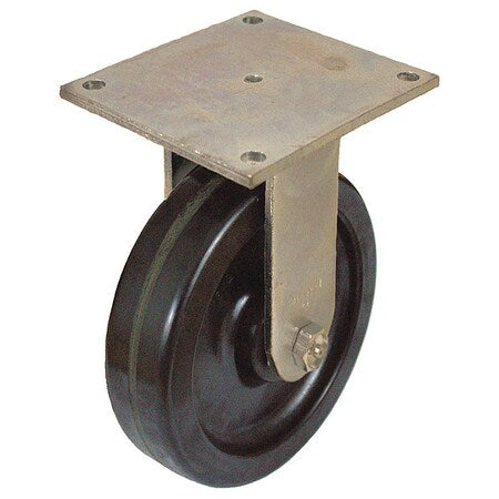 Plate Caster, Rigid, Phenolic, 7 1/2"H
