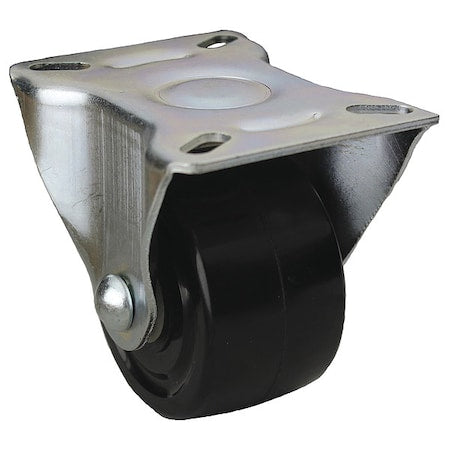 Plate Caster, Rigid, Phenolic, 3 7/8"H
