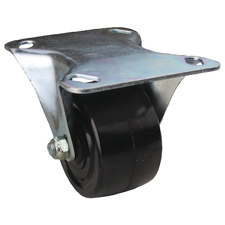 Plate Caster, Rigid, Phenolic, 3 7/8"H