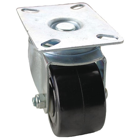 Plate Caster, Swivel, Phenolic, 3 7/8"H