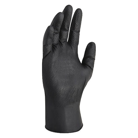 KleenGuard Kraken Grip, Disposable Gloves, 6 mil Palm , Nitrile, Powder-Free, XL, 90 PK, Black