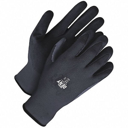 Coated Gloves, Foam Nitrile, Sponge, Palm, Not Rated Abrasion Level, Black, M (8) 1 PR